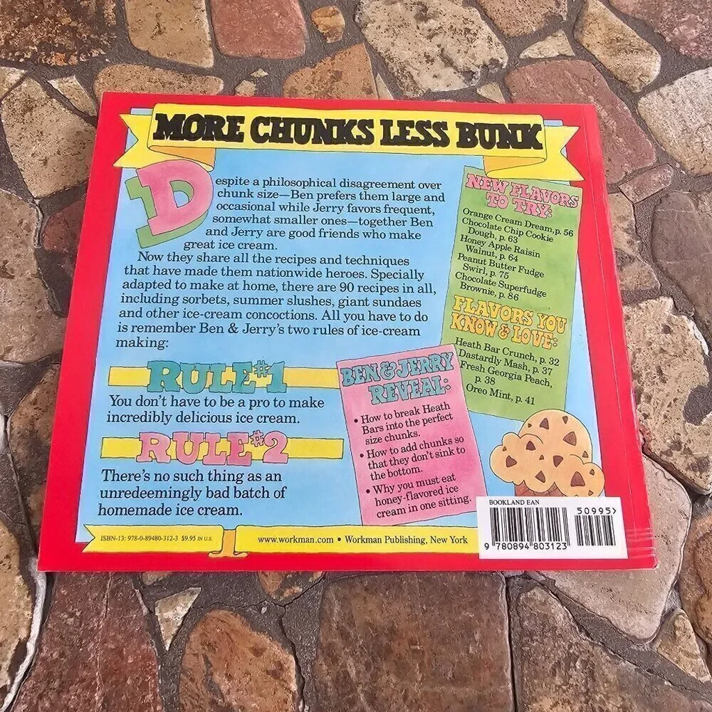 Ben & Jerry's Homemade Ice Cream & Dessert Book By Ben Cohen & Jerry Greenfield